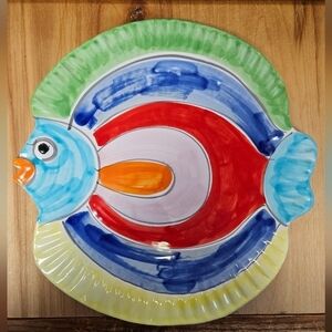 Vintage La Musa Fish Serving Platter/ Wall Hanging Pottery